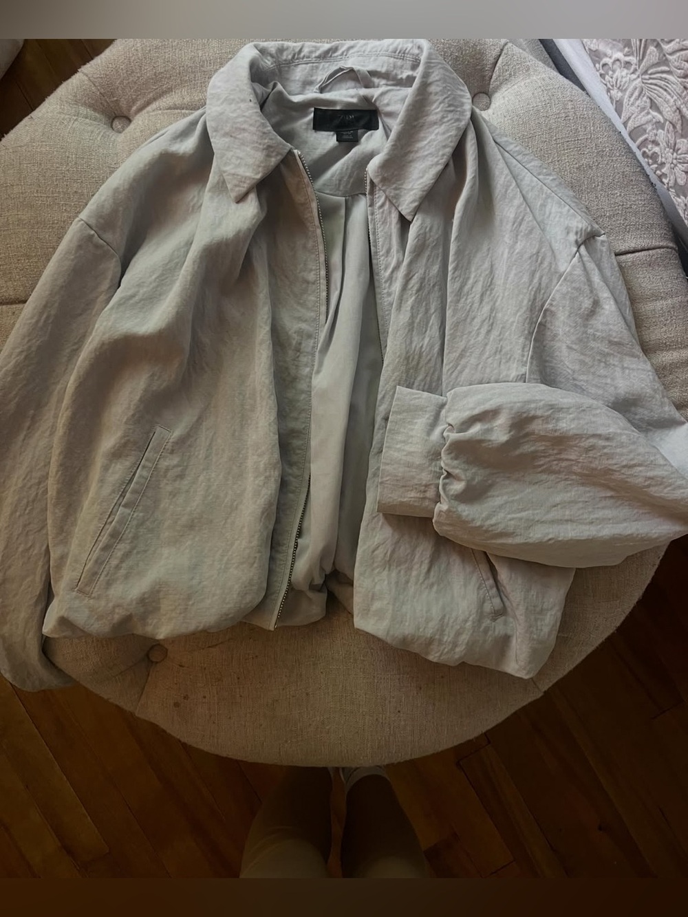 ZARA grey blue bubble jacket. New, never worn. Bought in Spain a few months ago.